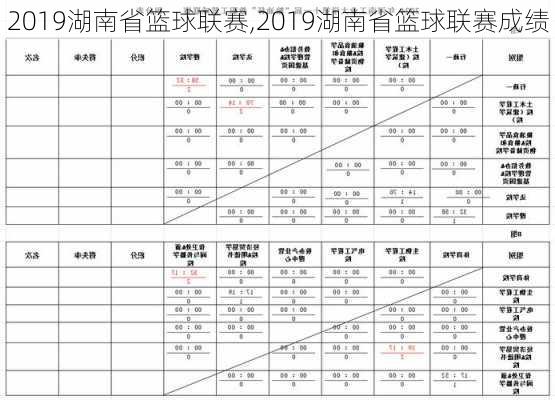 2019湖南省篮球联赛,2019湖南省篮球联赛成绩