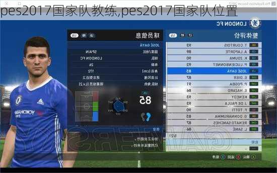 pes2017国家队教练,pes2017国家队位置