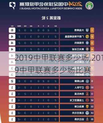 2019中甲联赛多少场,2019中甲联赛多少场比赛