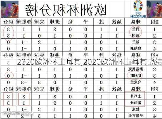 2020欧洲杯土耳其,2020欧洲杯土耳其战绩