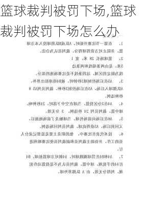 篮球裁判被罚下场,篮球裁判被罚下场怎么办