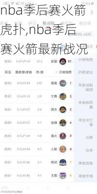 nba季后赛火箭虎扑,nba季后赛火箭最新战况