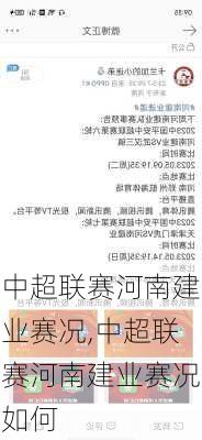 中超联赛河南建业赛况,中超联赛河南建业赛况如何