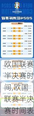 欧国联赛半决赛时间,欧国联赛半决赛时间表