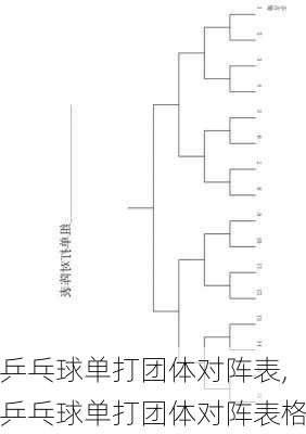 乒乓球单打团体对阵表,乒乓球单打团体对阵表格