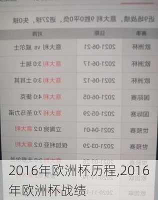 2016年欧洲杯历程,2016年欧洲杯战绩