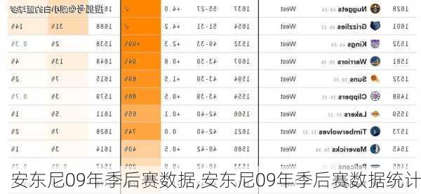 安东尼09年季后赛数据,安东尼09年季后赛数据统计