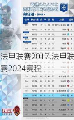 法甲联赛2017,法甲联赛2024赛程