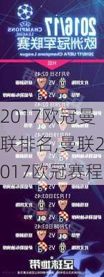 2017欧冠曼联排名,曼联2017欧冠赛程