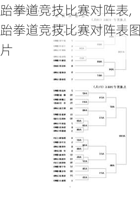 跆拳道竞技比赛对阵表,跆拳道竞技比赛对阵表图片