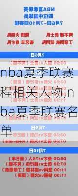 nba夏季联赛程相关人物,nba夏季联赛名单