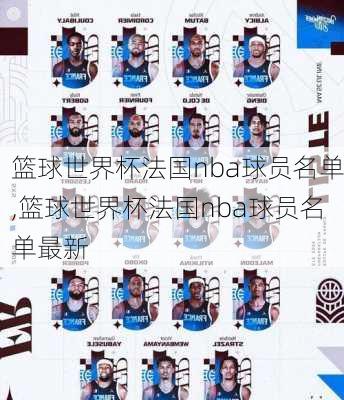 篮球世界杯法国nba球员名单,篮球世界杯法国nba球员名单最新