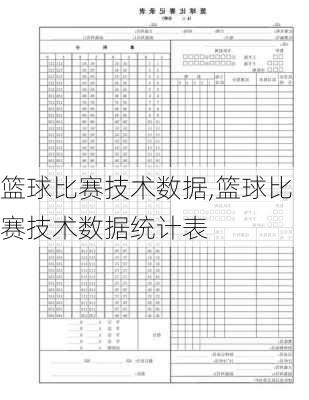 篮球比赛技术数据,篮球比赛技术数据统计表