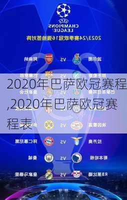 2020年巴萨欧冠赛程,2020年巴萨欧冠赛程表