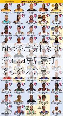 nba季后赛打多少分,nba季后赛打多少分才算赢