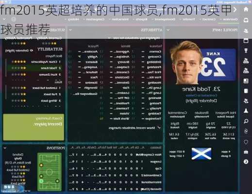 fm2015英超培养的中国球员,fm2015英甲球员推荐