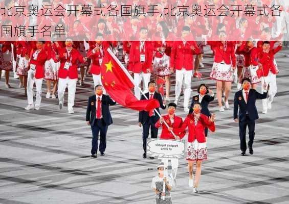 北京奥运会开幕式各国旗手,北京奥运会开幕式各国旗手名单