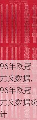 96年欧冠尤文数据,96年欧冠尤文数据统计