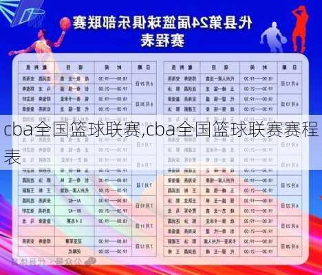 cba全国篮球联赛,cba全国篮球联赛赛程表