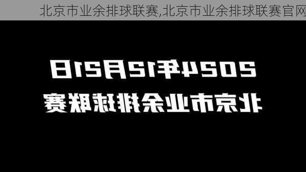 北京市业余排球联赛,北京市业余排球联赛官网