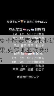 夏季联赛克罗地亚结果,克罗地亚联赛ds