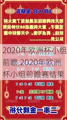 2020年欧洲杯小组前瞻,2020年欧洲杯小组前瞻赛结果