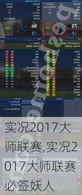 实况2017大师联赛,实况2017大师联赛必签妖人