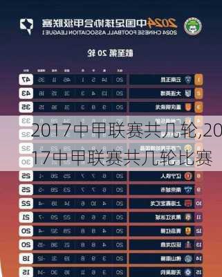 2017中甲联赛共几轮,2017中甲联赛共几轮比赛