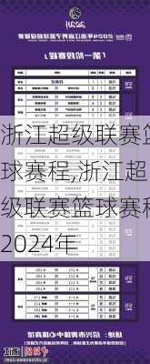 浙江超级联赛篮球赛程,浙江超级联赛篮球赛程2024年