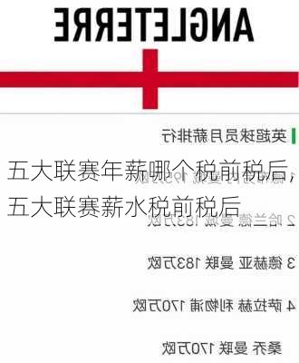 五大联赛年薪哪个税前税后,五大联赛薪水税前税后